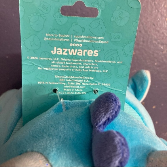 Squishmallows Tatiana Blue Dragon Slippers - Picture 7 of 7